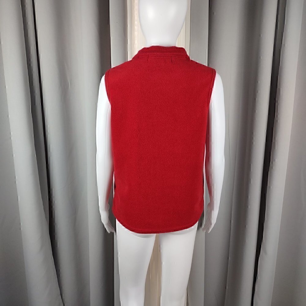 Karen Scott Red Full Zip Fleece Vest. Size Medium - Picture 3 of 10